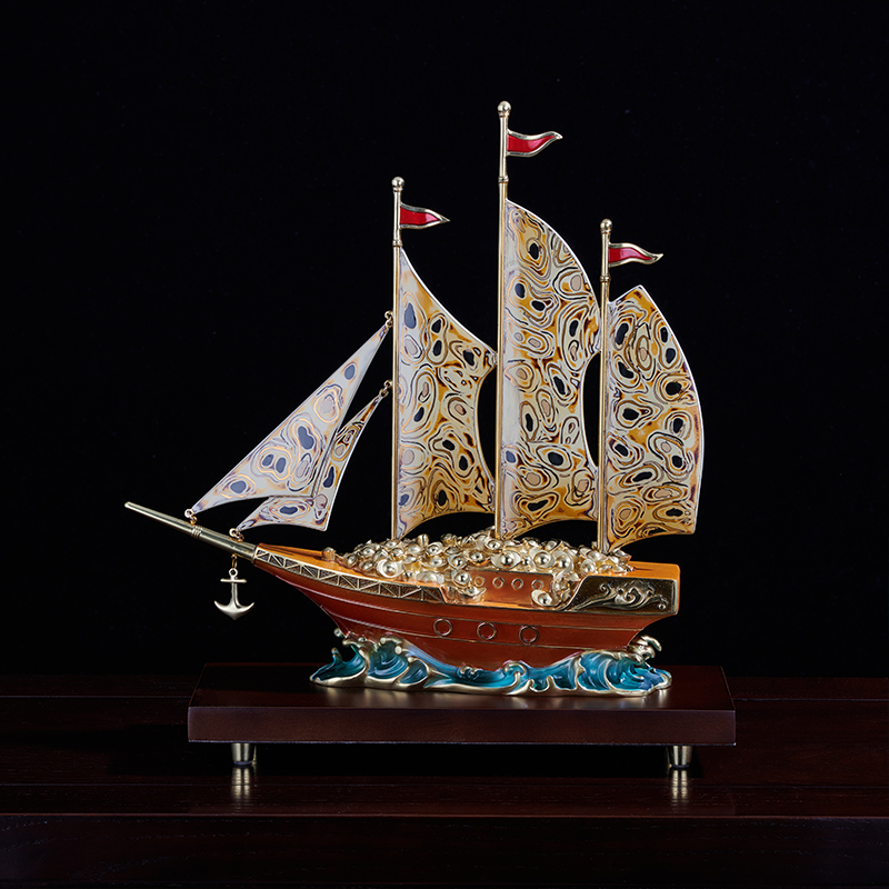 【一帆风顺】全黄铜帆船摆件客厅家居办公室酒柜装饰品乔迁商务礼品