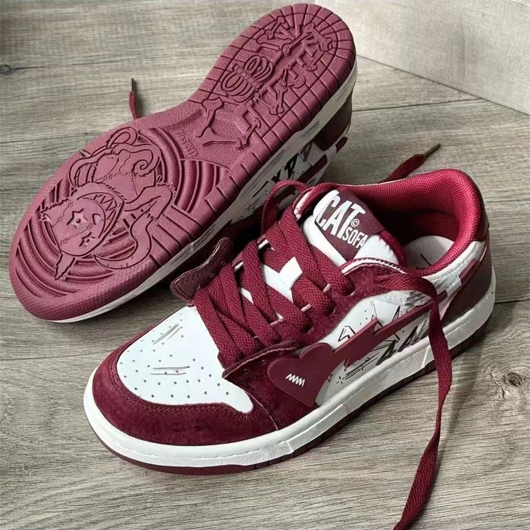 秋冬季回力休闲板鞋子女国潮软底增高透气红色鞋子百搭休闲运动鞋