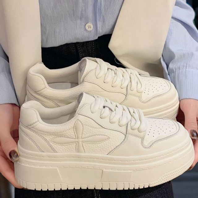 百搭小白鞋女厚底春秋季回力休闲款学院风增高显瘦显脚小经典板鞋