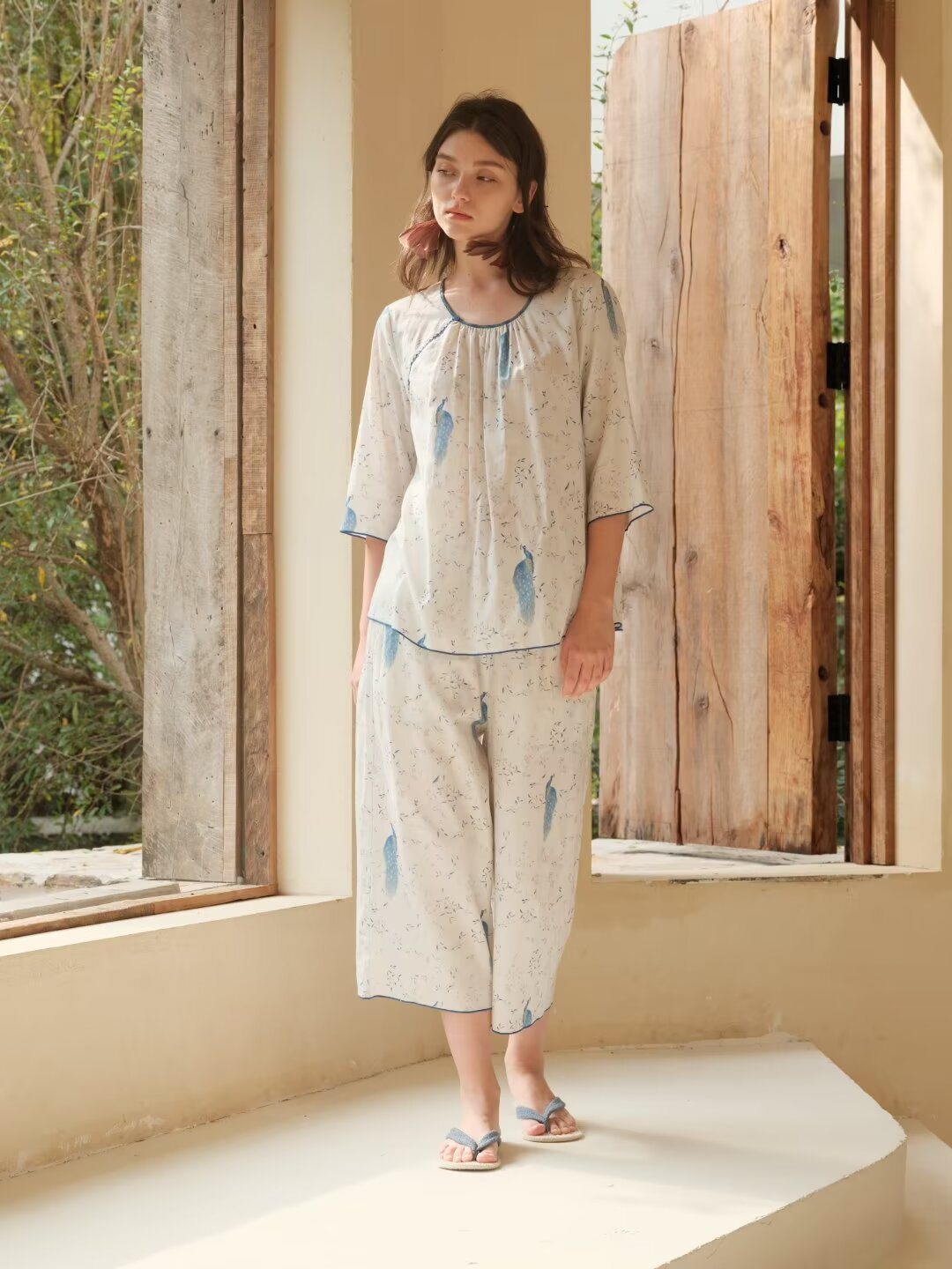 朵朵可可2024春款睡眠家居服套装，碎花甜美风，轻薄舒适