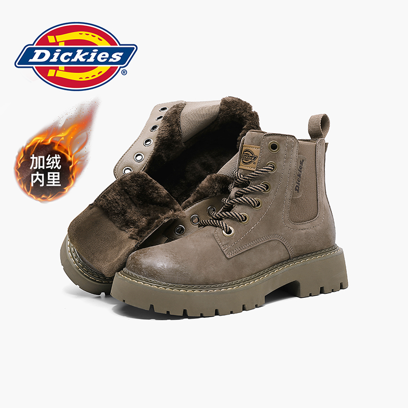 Dickies户外马丁靴女英伦工装靴2026春秋新款女靴切尔西烟筒短靴商品图