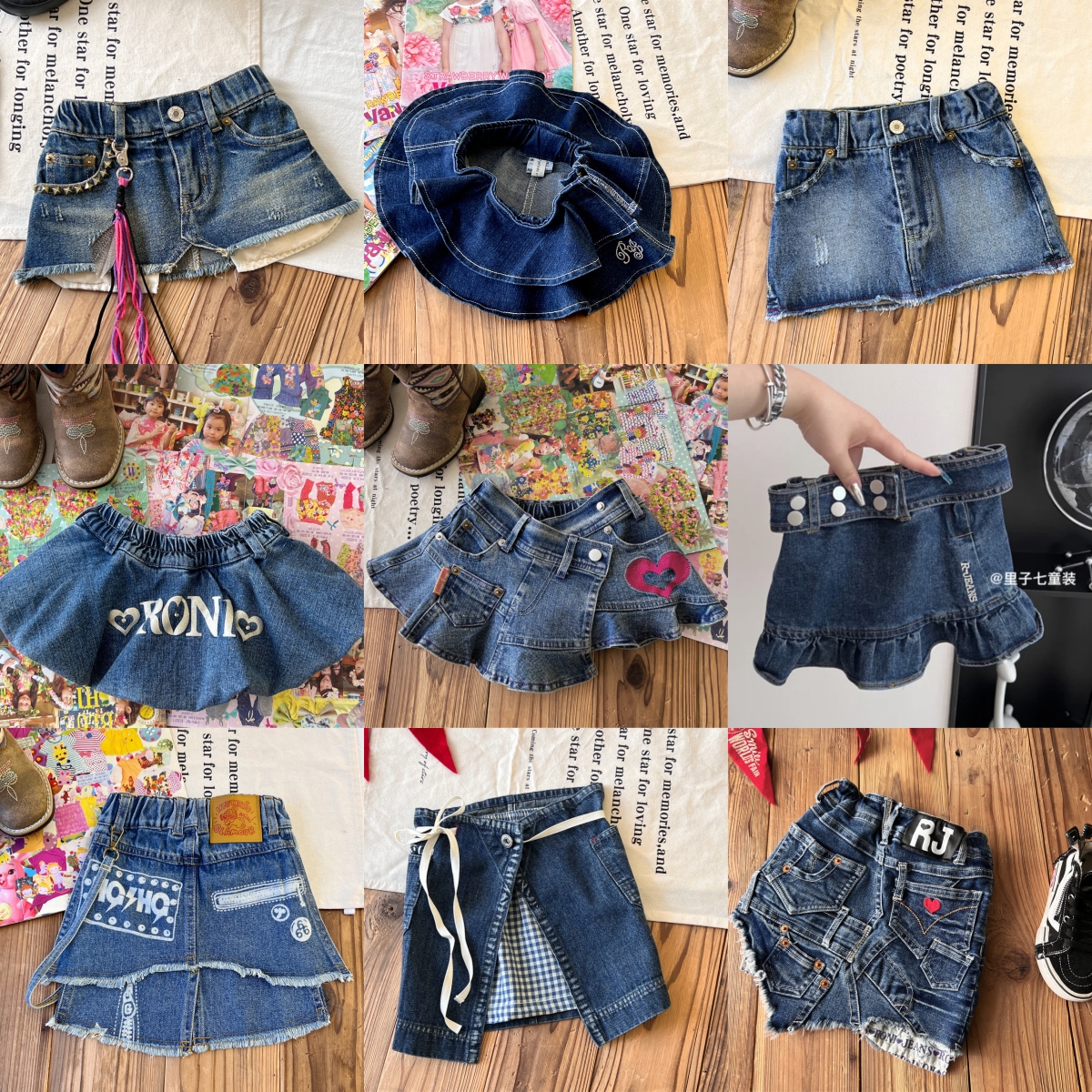 LZ7（601-629）日系童装辣妹裙+牛仔裙合集 对应编码下单