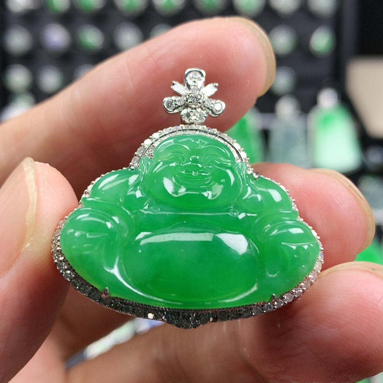 【闪购商品】翡翠颈饰18K金镶嵌