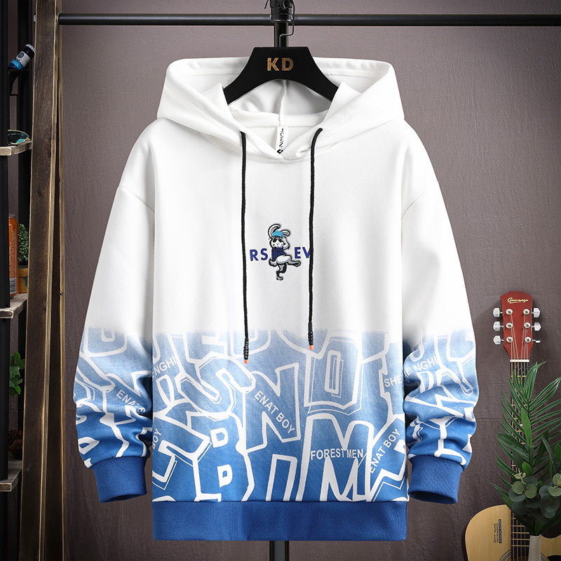 2023年秋款新品高品质男青年潮流华棉卫衣批薄款宽松学生百搭帅气