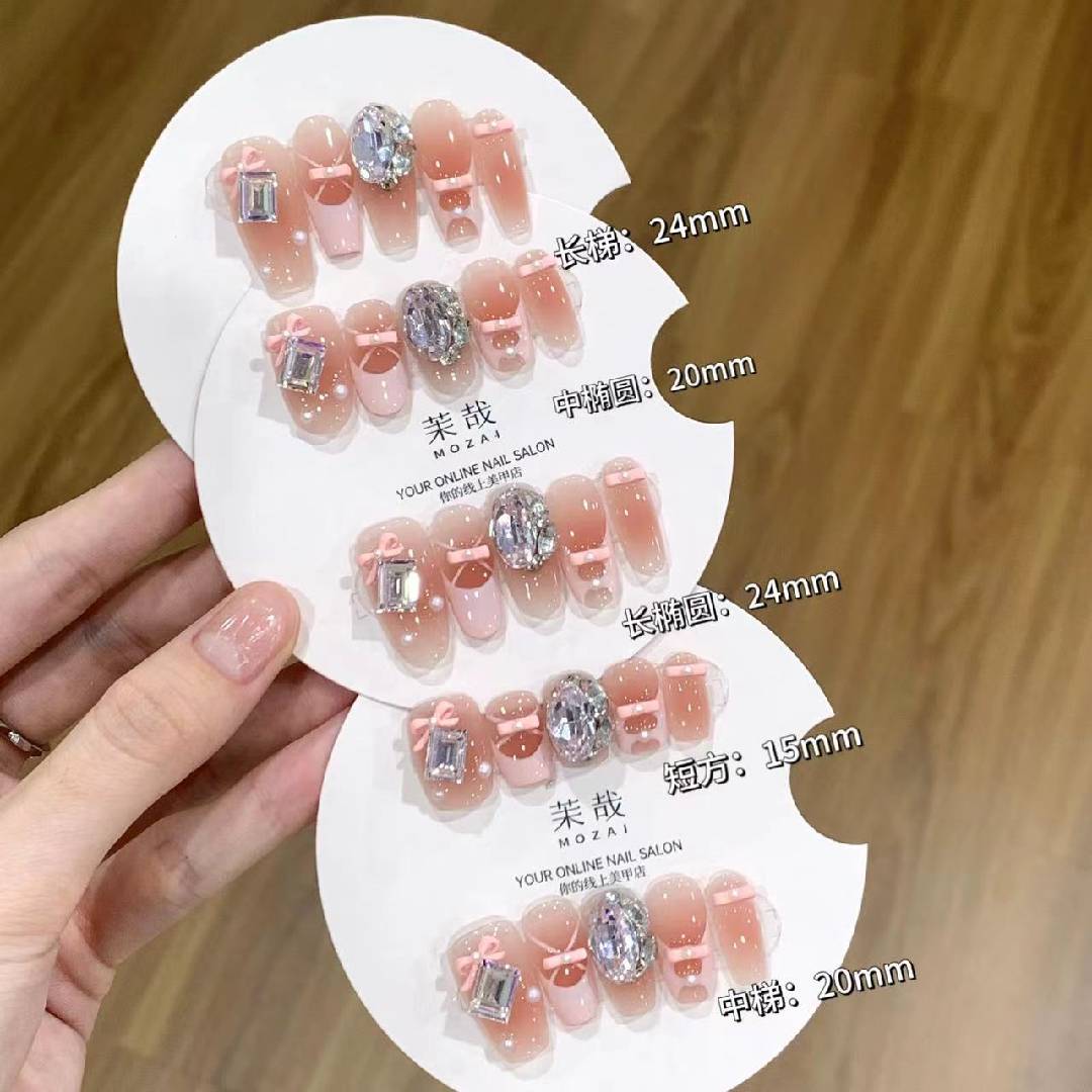 茉哉瑞瑞【玲娜贝儿】纯手工定制美甲拆卸穿戴甲A2963/A2964/A2965