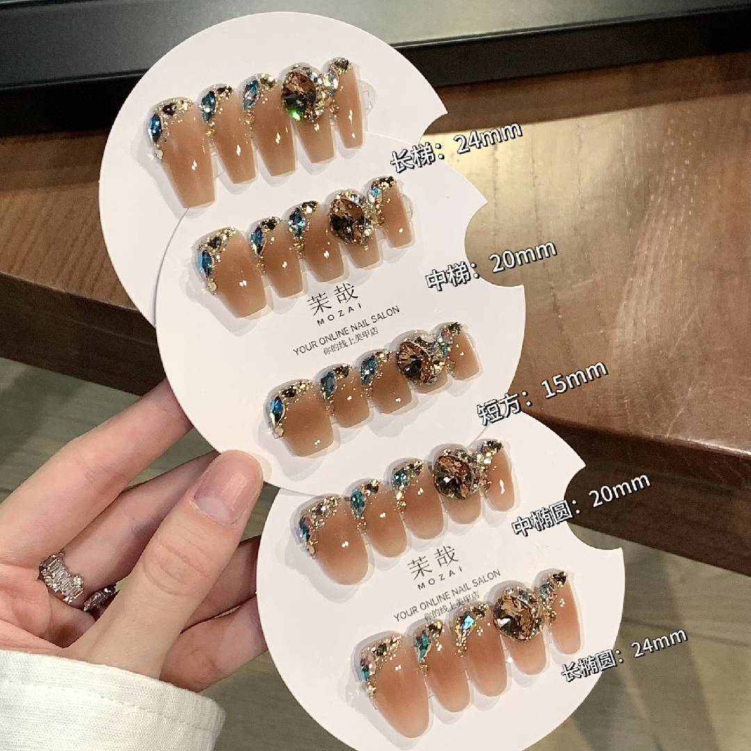 茉哉新锐高定【施家全华/暮色沉沉】纯手工定制美甲拆卸穿戴甲A2978