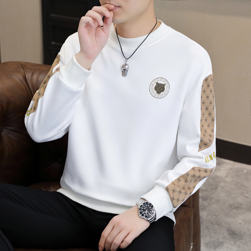 韩版男士卫衣春秋季2024新款圆领长袖潮流上衣服秋衣外穿打底小衫