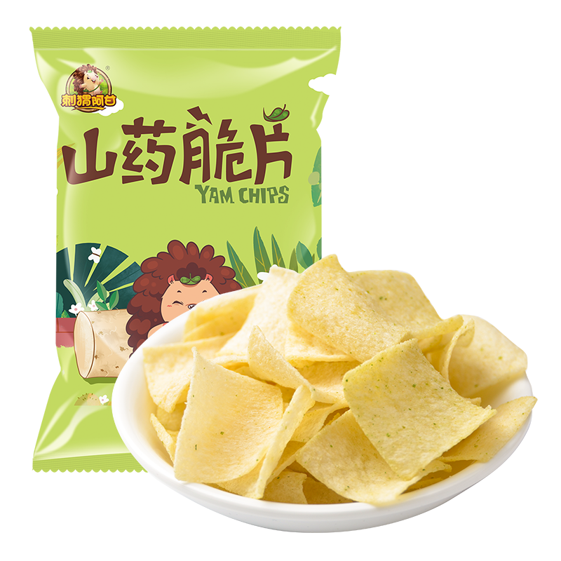 刺猬阿甘 山药脆片葱香美味31g精选山药健康学生儿童零食开袋即食