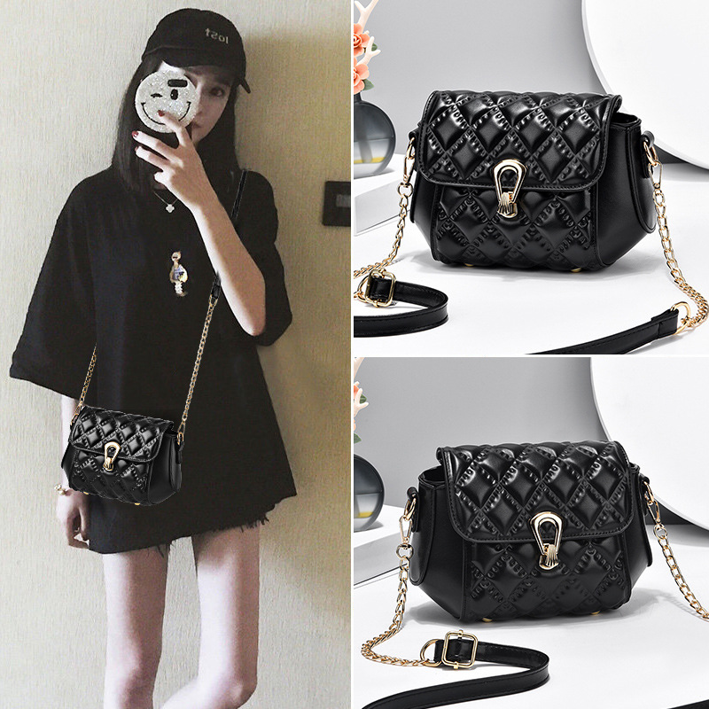 （梅）小包包女夏季23新款潮时尚女包简约金球链条单肩斜挎包