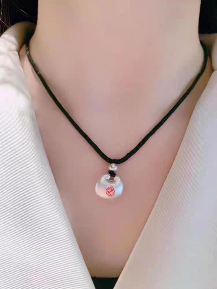 吊坠足银 【如意】999.9足银胖福饰品吊坠项链秋冬正品高级感挂链