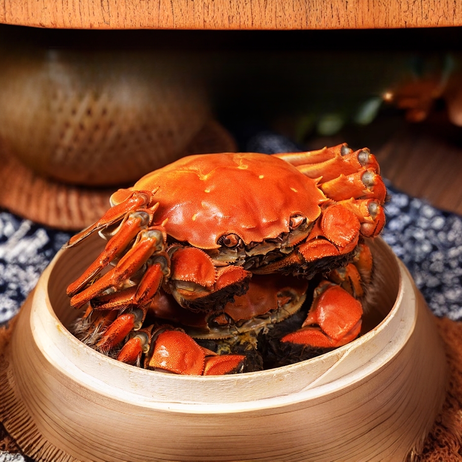 【活蟹】绮韵阳澄湖大闸蟹全公蟹3.5两4对8只装苏州精品塘蟹