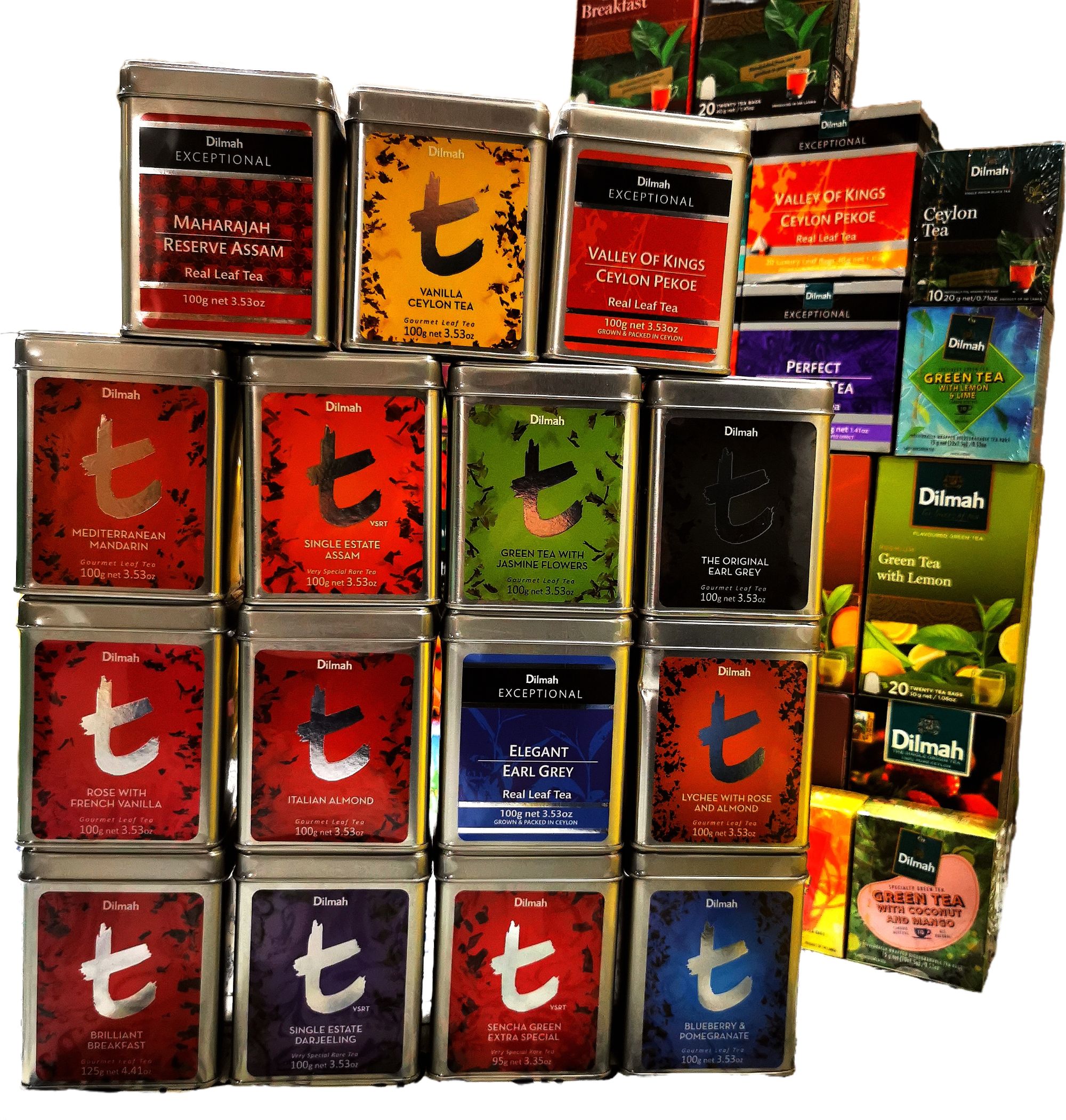 迪尔玛Dilmah 罐装散茶T系列伯爵阿萨姆红茶调味茶叶进口