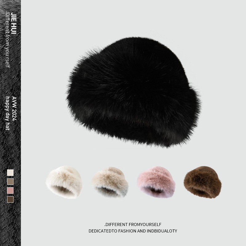 韩版冬天帽子网红针织时尚百搭加绒毛绒保暖毛球加厚新娘防风ins