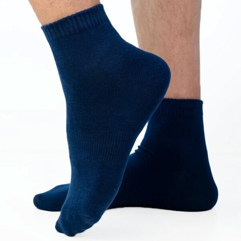 男款百搭防臭吸汗精品纯色四季中筒袜透气商务袜子