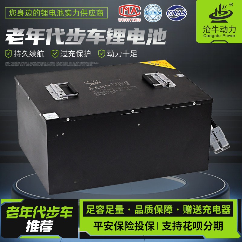 60V72V48V小型三轮车四轮车代步车锂电池带手机蓝牙磷酸铁锂批发
