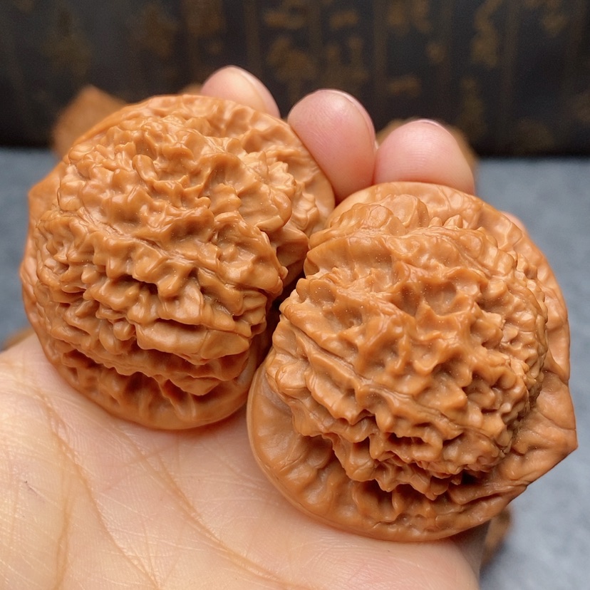 【闪购商品】文玩核桃把件用****3官帽46全