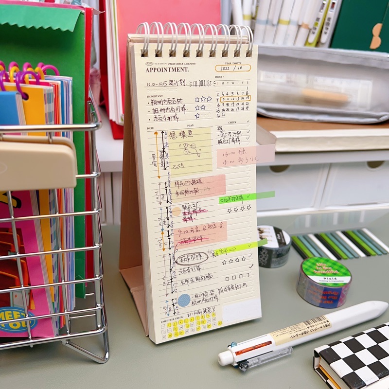 计划台历本多功能学生日程本时间管理月周学习计划学生考试提效