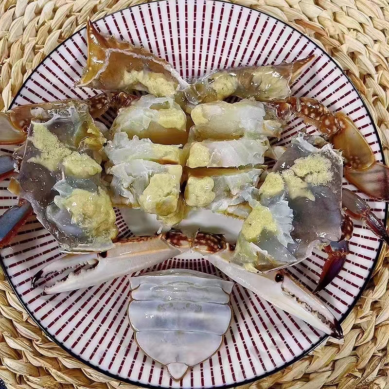 （舟山白膏咸呛蟹）4-6两舟山野生梭子蟹白膏呛蟹咸蟹母蟹 不能蒸煮