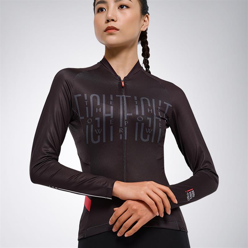 Santic/森地客女款夏季黑色长袖速干风衣透气防风衣服骑行服利兹