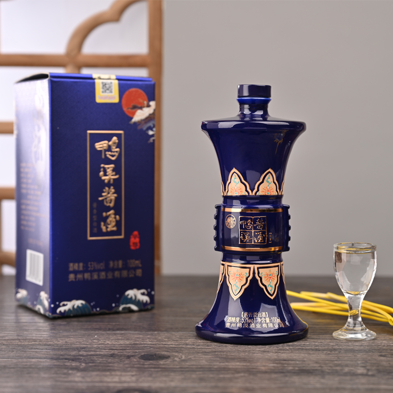 鸭溪窖 华尊 纯粮优级酱香型白酒 大曲坤沙53%Vol100ml