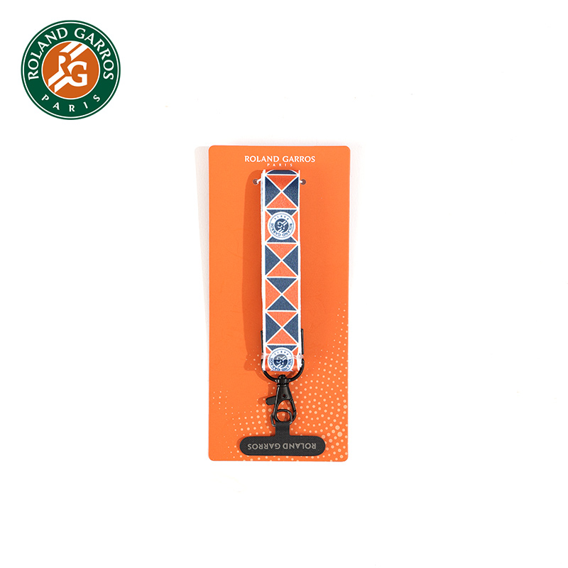 罗兰加洛斯法网网球手机挂绳挂脖手腕绳可调节斜挎挂饰防掉背夹片
