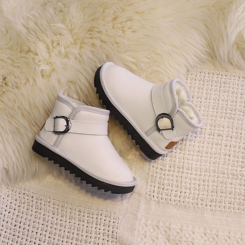 小众儿童雪地靴2020新款女童冬季靴子防滑防水棉靴男童加绒厚棉鞋