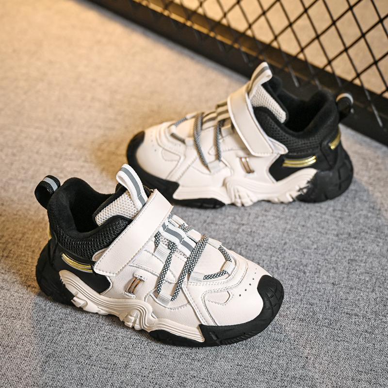 男童鞋子2023年新款春秋款男孩棉鞋中大童加绒保暖秋冬儿童运动鞋