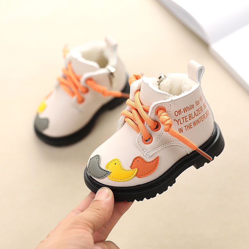 秋冬季宝宝棉鞋1-3一岁男小童马丁靴加绒保暖女婴儿鞋子软底学步2