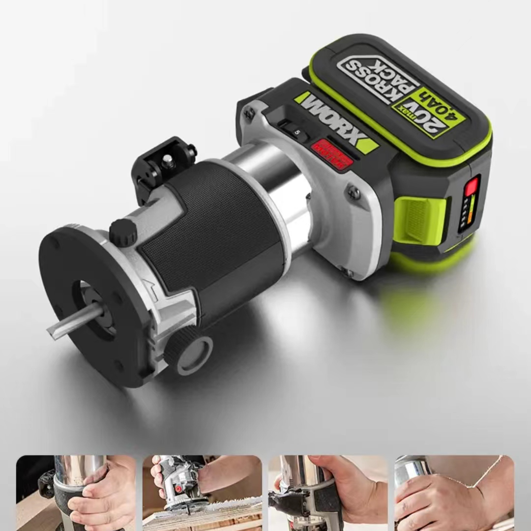 WORX/威克士WU560圆形锂电修边机无刷木工开槽机电木铣大锣机木工