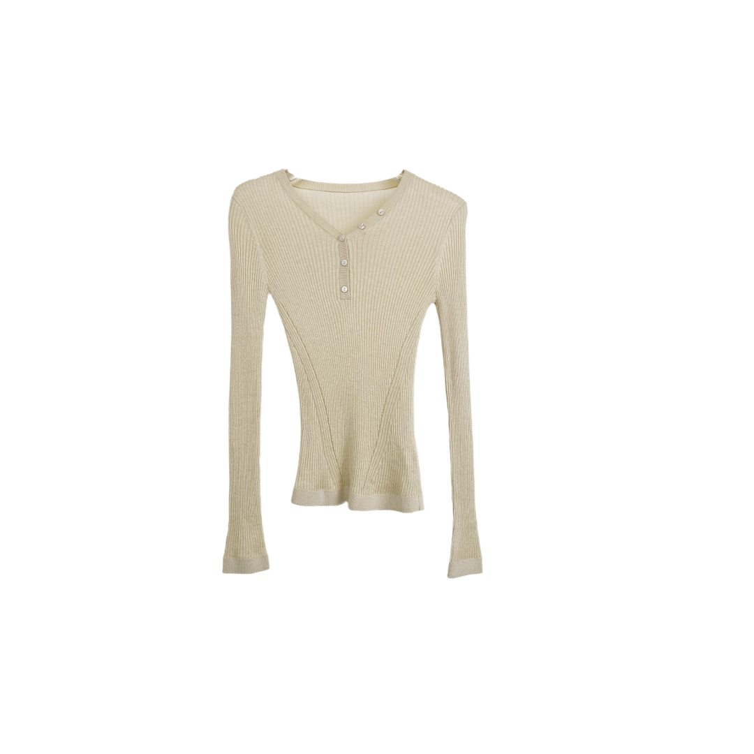 W气质时尚百搭V领毛针织衫B060