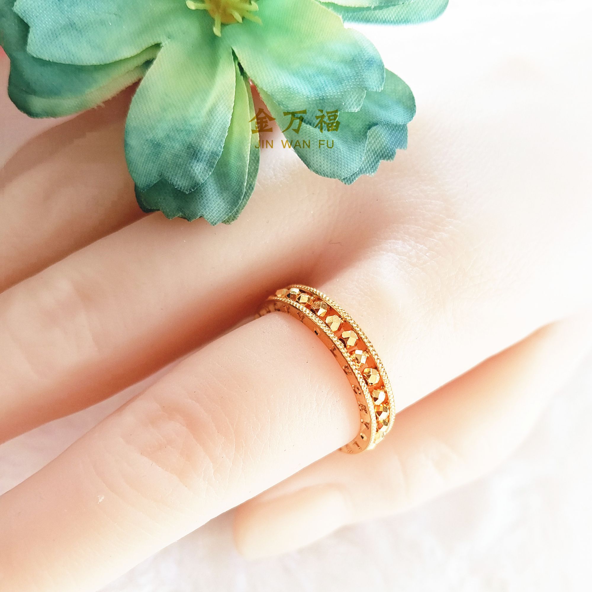 金万福黄金 5G工艺时尚戒指4.38g