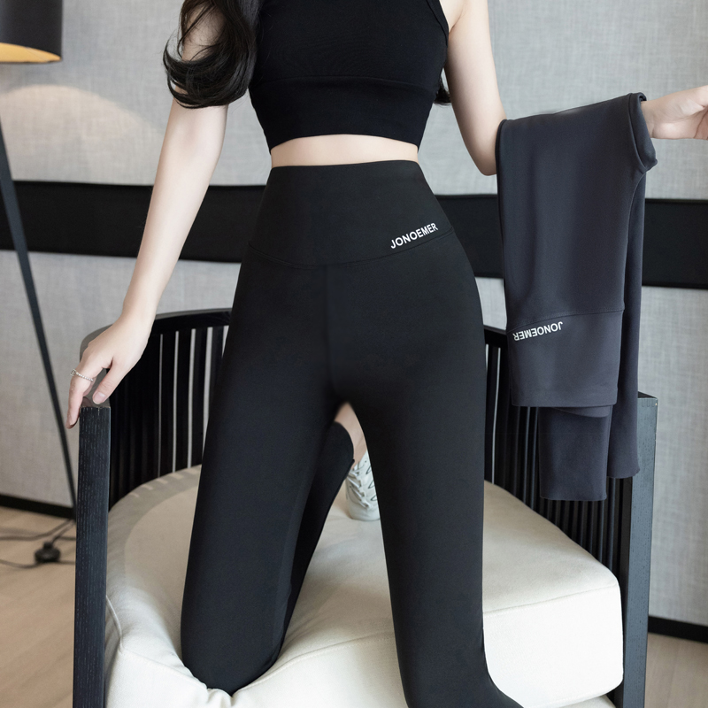 23加绒加厚鲨鱼裤女外穿秋冬2023新款高腰打底裤特厚保暖小脚裤