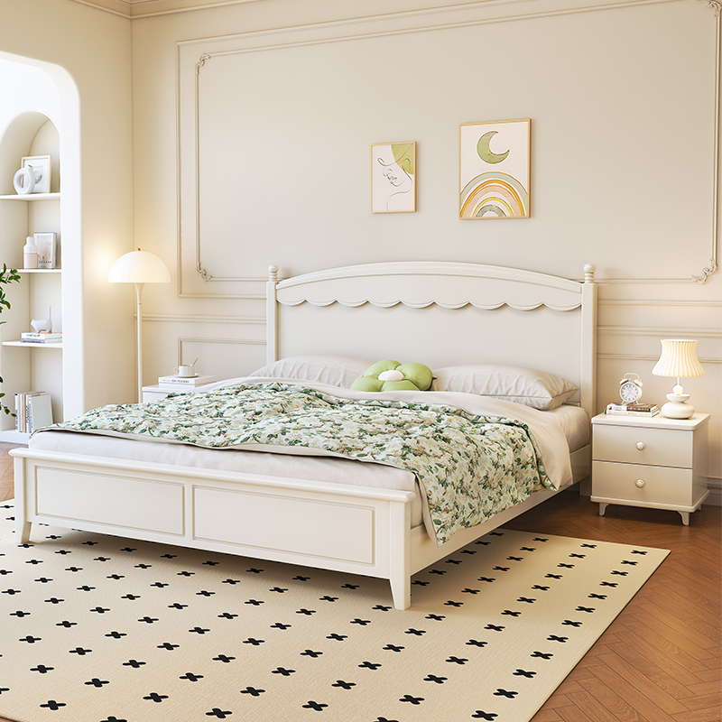 实木双人床儿童床男孩女孩公主床实木单人床1.5m小学生床青少年床