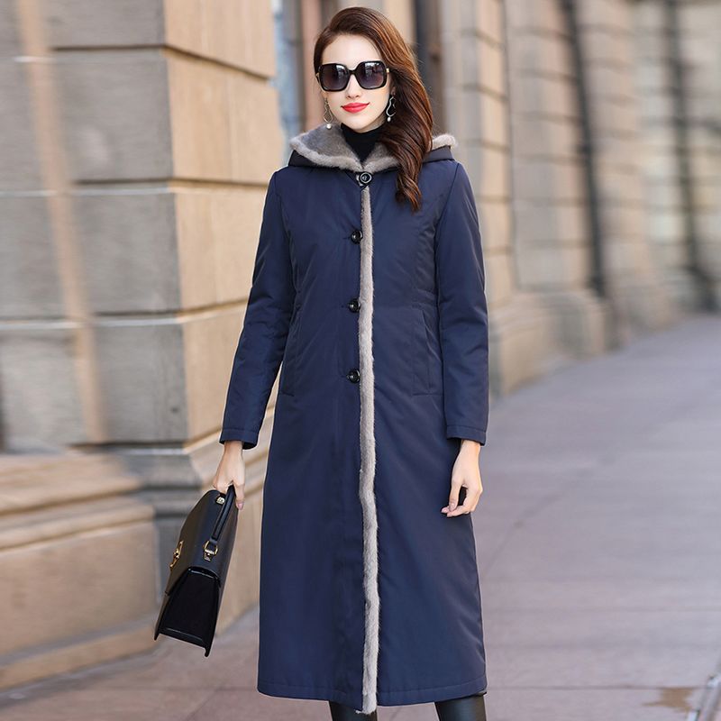 2024新款韩版中长款连帽