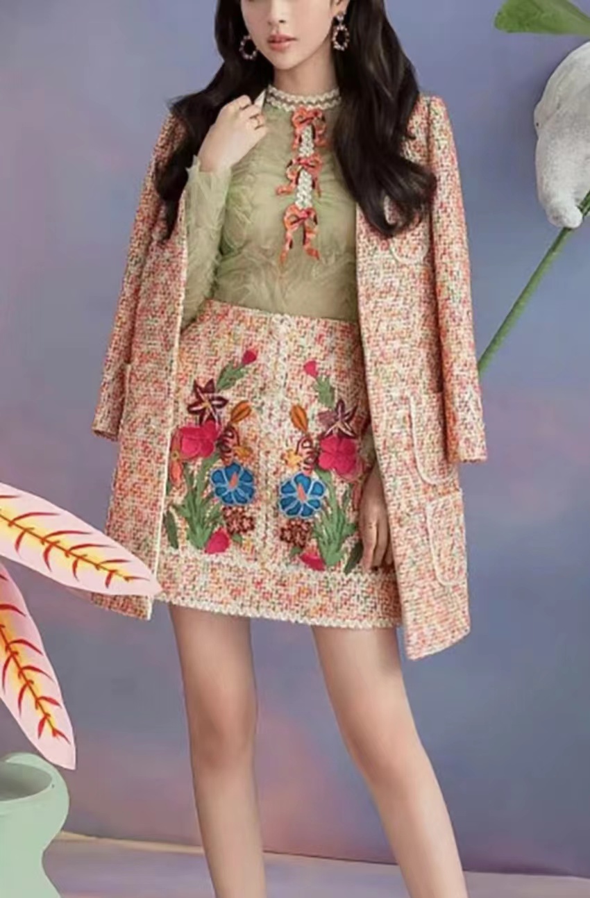 外套上衣开衫毛衣法式印花显瘦秋冬碎花气质网红休闲复古设计师