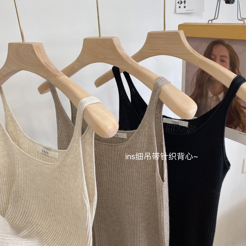 法式针织吊带小背心女时尚夏季2025新款薄款百搭外穿打底无袖上衣