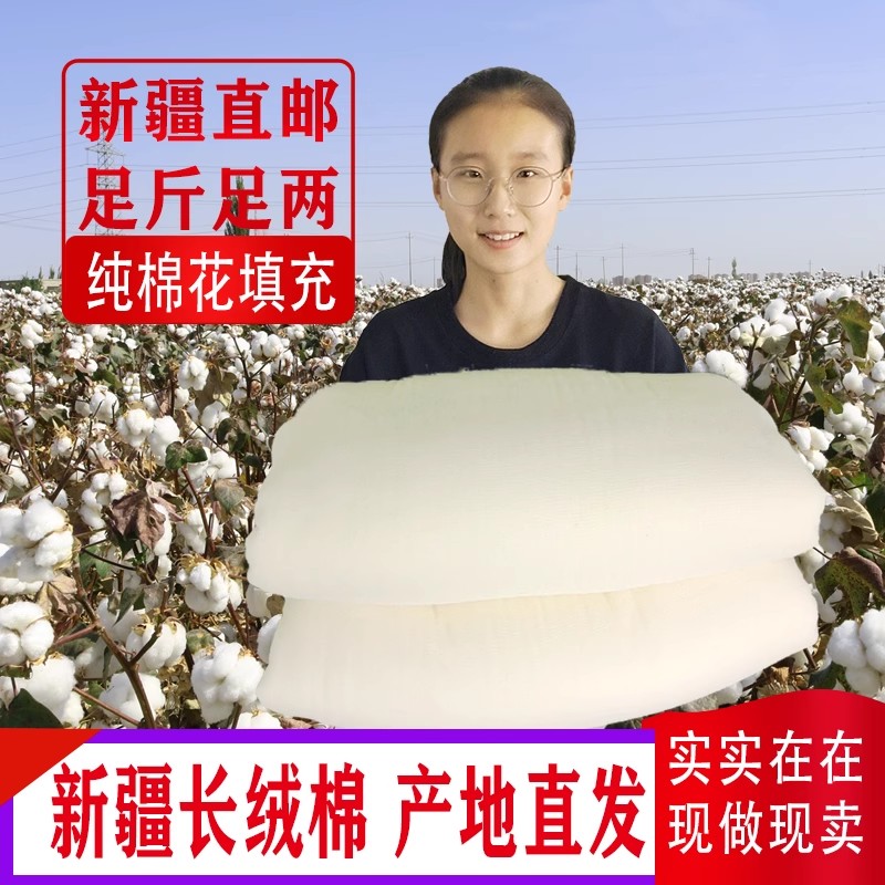 4斤5斤专拍年新疆长绒棉被纯棉被子被芯棉絮床垫被褥子手工被