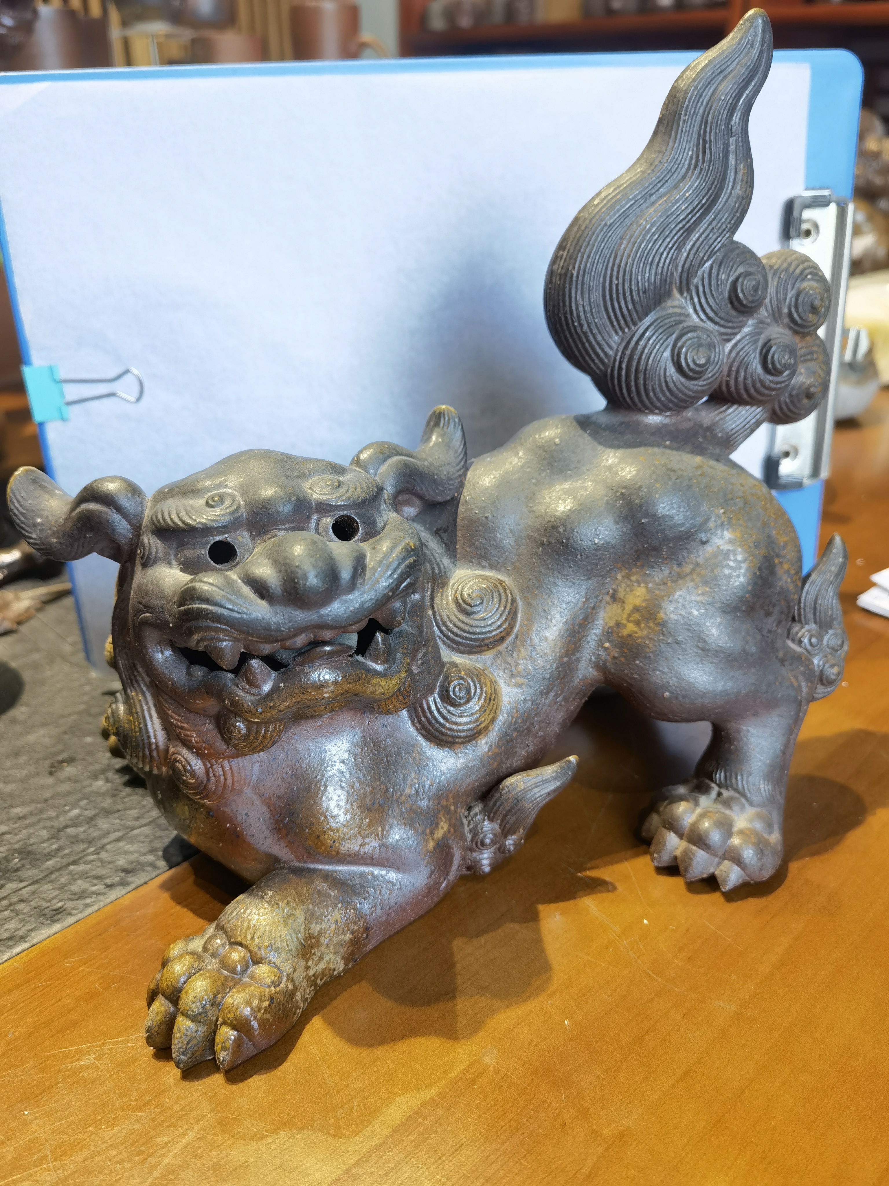 陶古狮子置物 开脸超赞 茶周边22*22.5*16.7