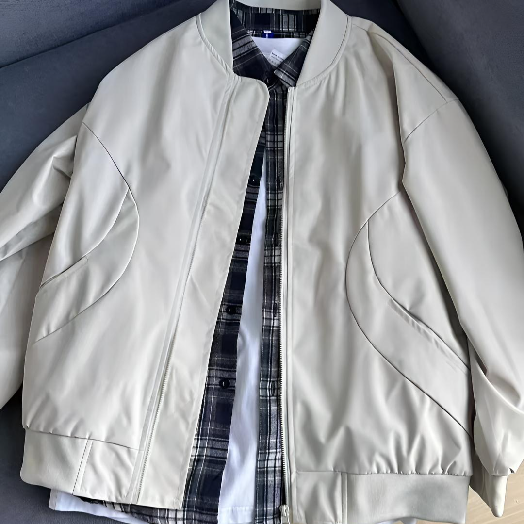 美式复古外套男秋冬季飞行夹克加棉棉衣宽松棒球休闲男外套棉服