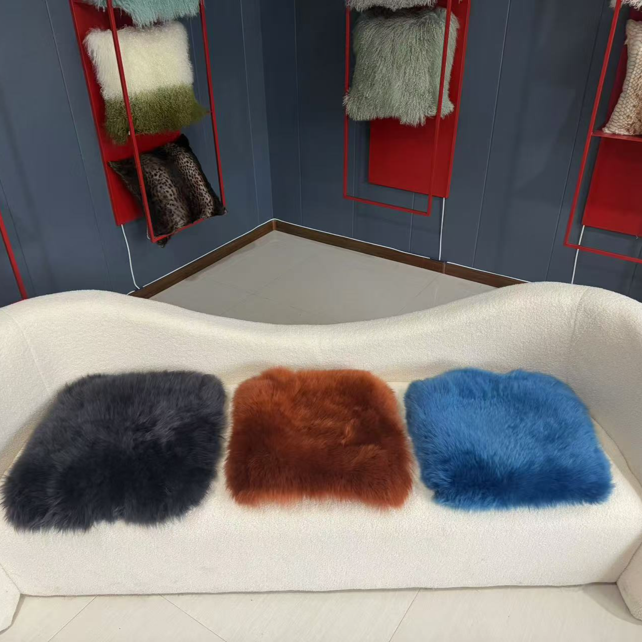 盟重澳洲卧室餐桌.汽车.单人沙发坐垫阳台加厚毛毛