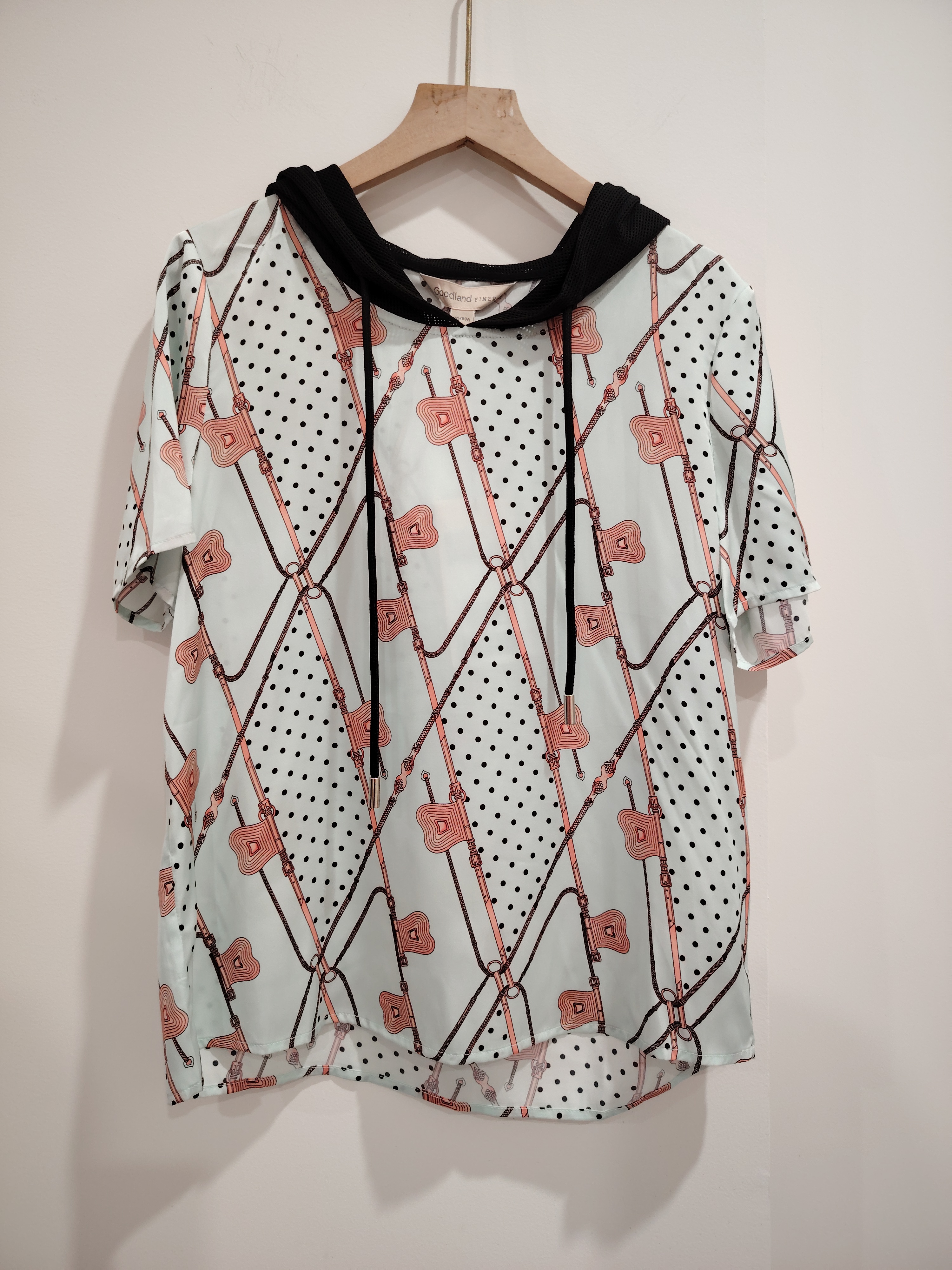 6147-夏季休闲时尚连帽短袖上衣