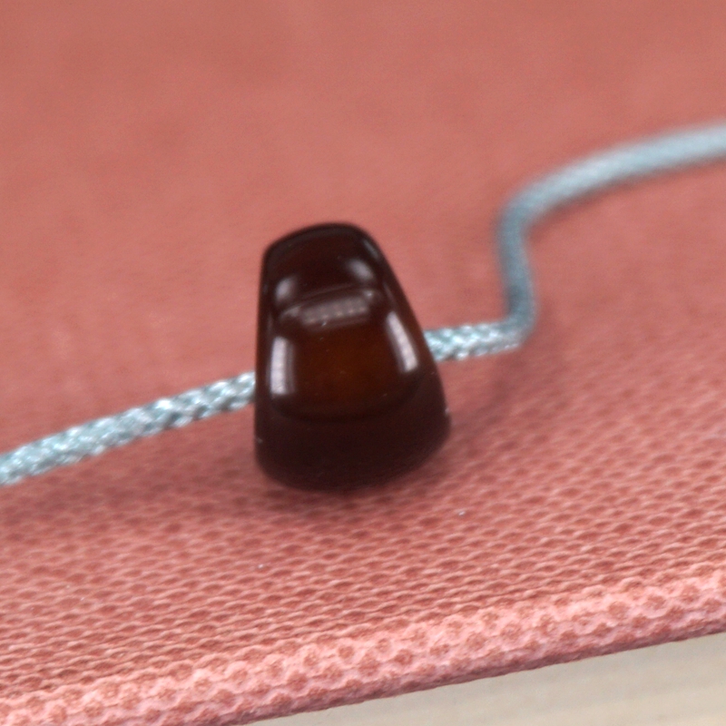 冰透褐色老糖色玛瑙 老改斜切大肠扇面马蹄珠子佛珠手串配珠