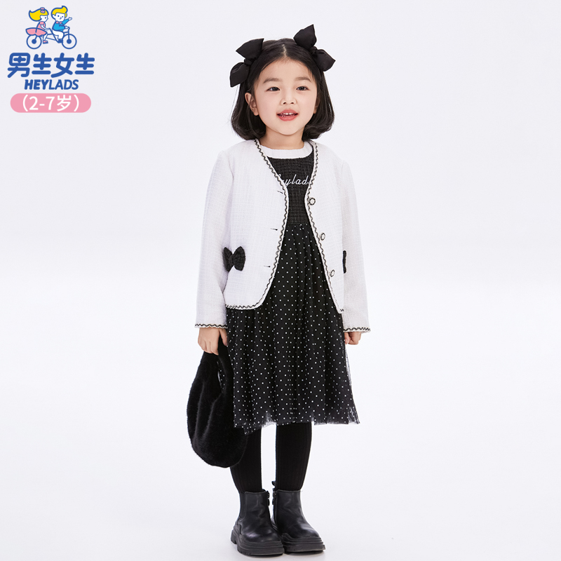 13712女小童秋季时尚洋气两件式连衣裙NDLHJ13712A