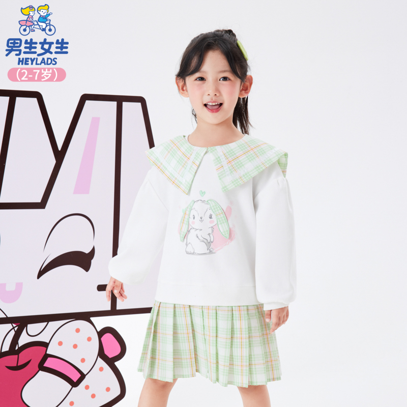 13739女小童卫衣拼接连衣裙NDLHJ13739A