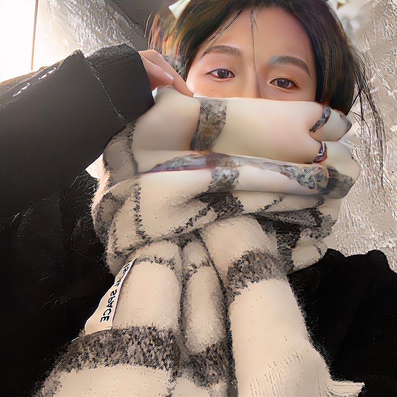 韩版女秋冬季保暖围巾流光风2025新款搭子网红情侣爆款氛围感围脖