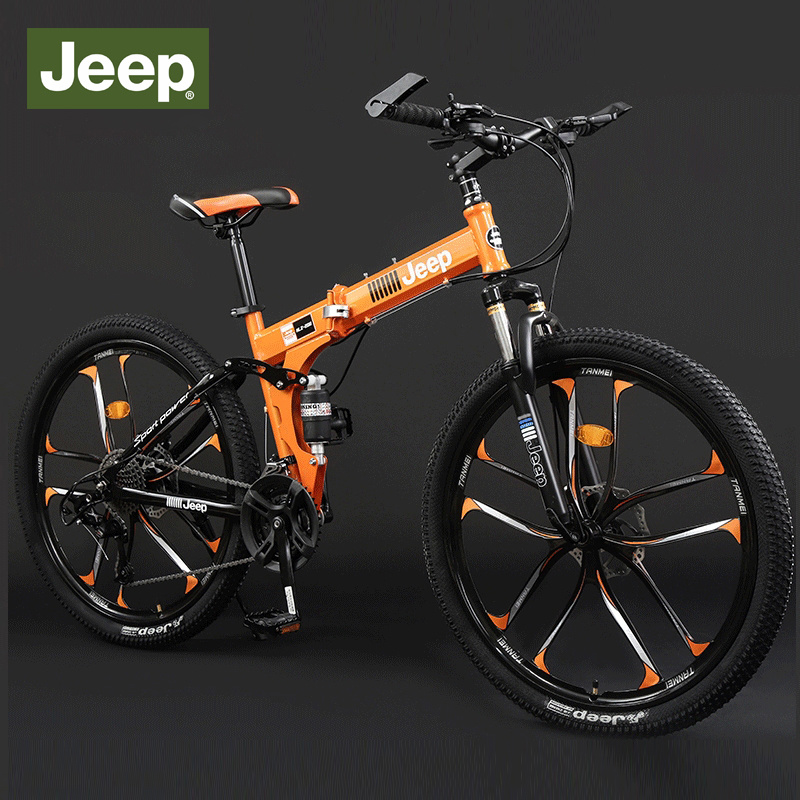 JEEP/吉普「新路虎」自行车折叠山地车越野变速双减震软尾成人单车