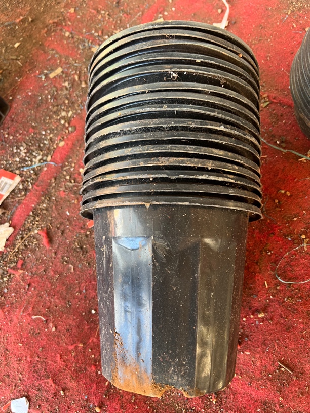 塑料旧花盆，19.5口径黑砖盆，15个