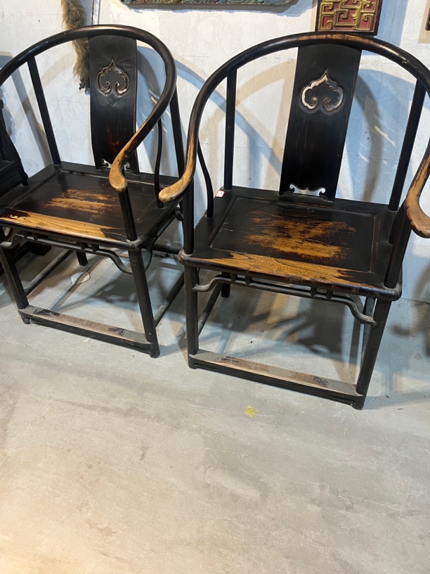 住宅家具、圈椅一对