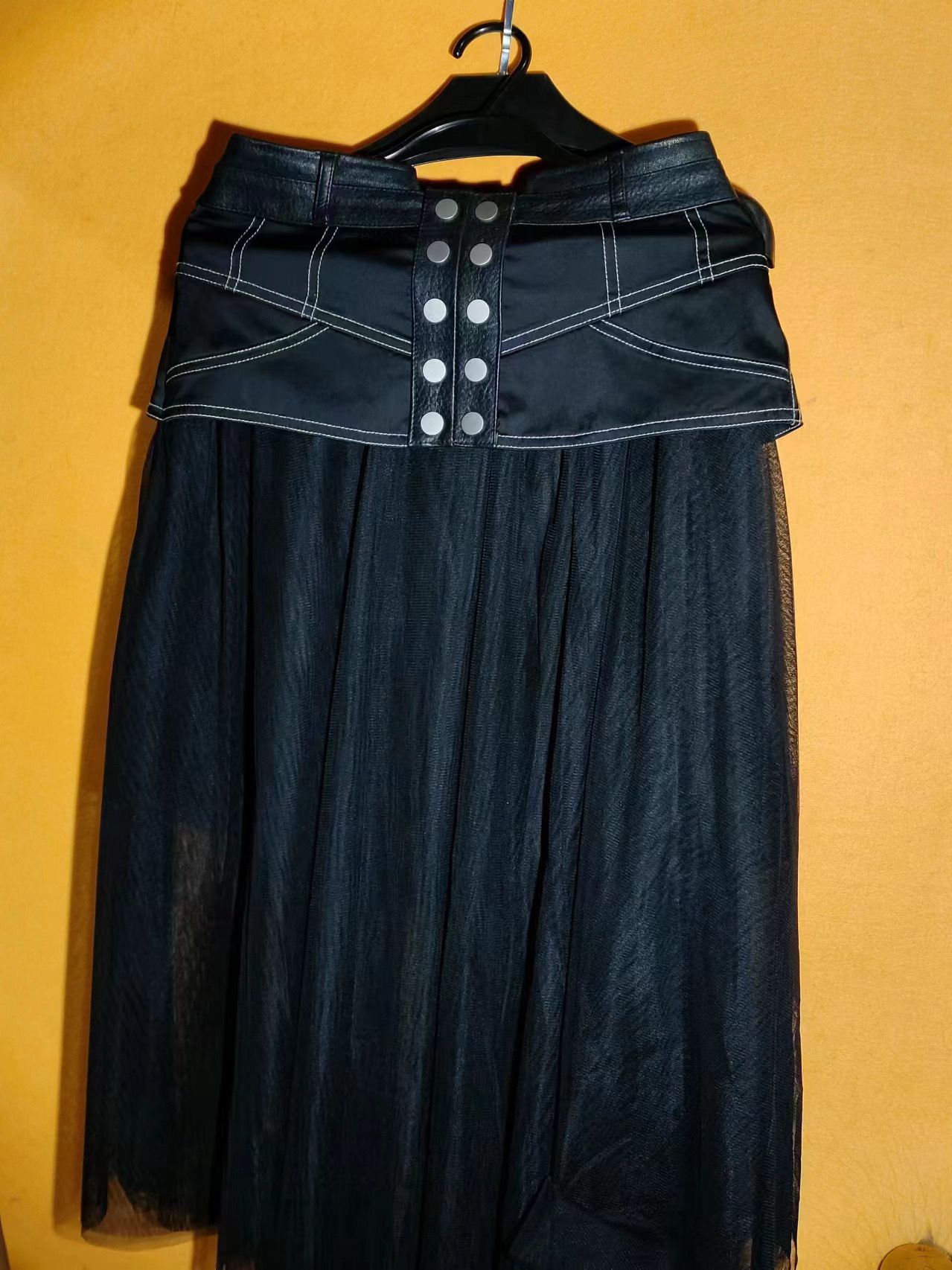 爆款羊皮纱裙百搭大气款