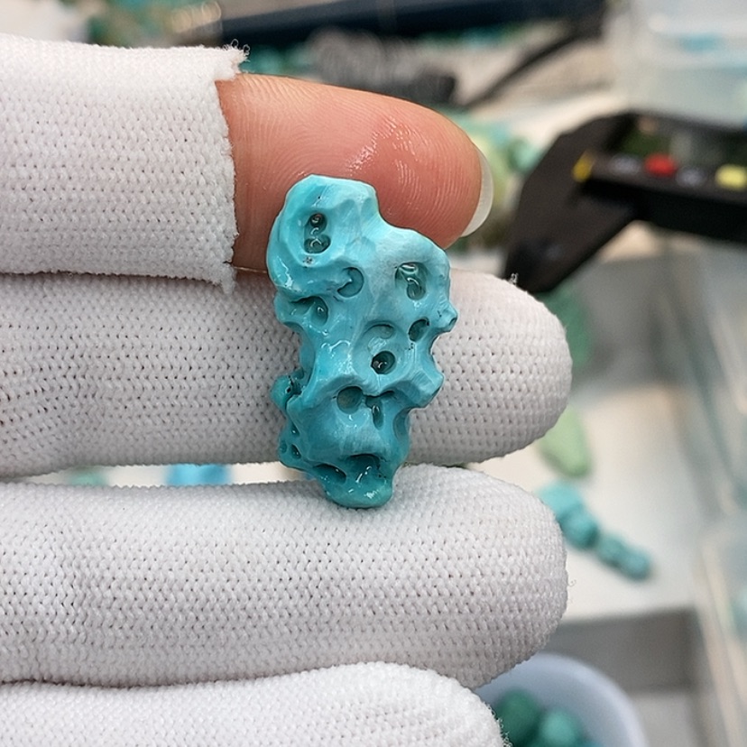 【闪购商品】绿松石颈饰未镶嵌拥****运15mm左右太湖石